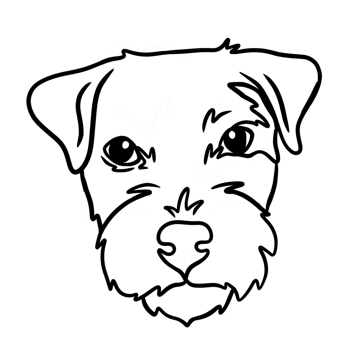 Digitaalinen kuvitus Kibon laserkaiverrukseen (lemmikin kasvot)