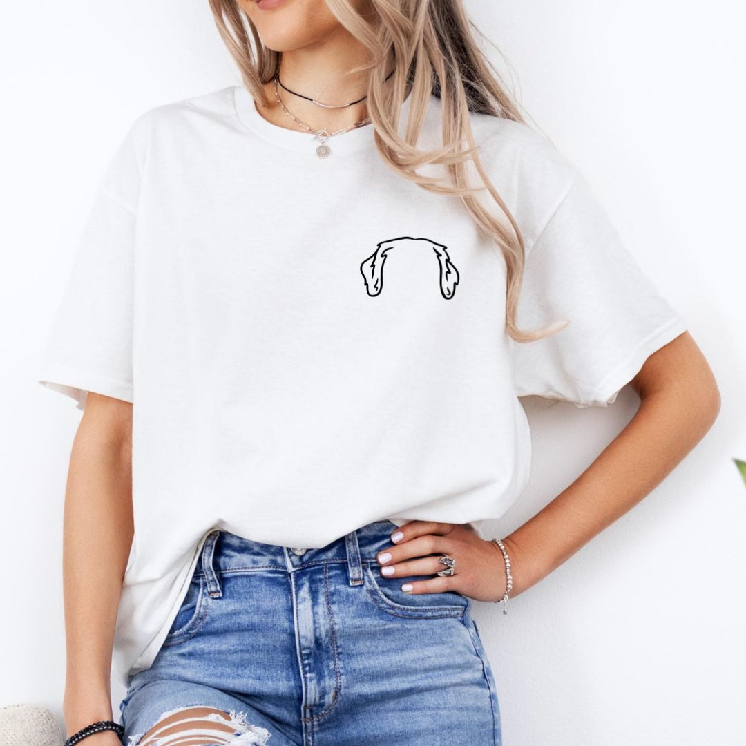 T-PAITA - custom korvakuvituksella