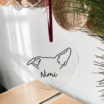 JOULUKORISTE kirkas ympyrä- custom korvakuvitus