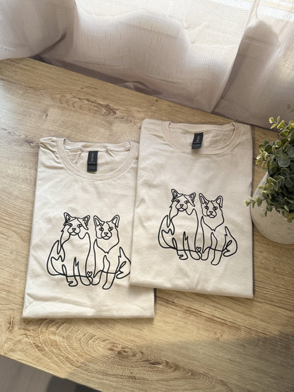 T-PAITA - custom one line kuvalla