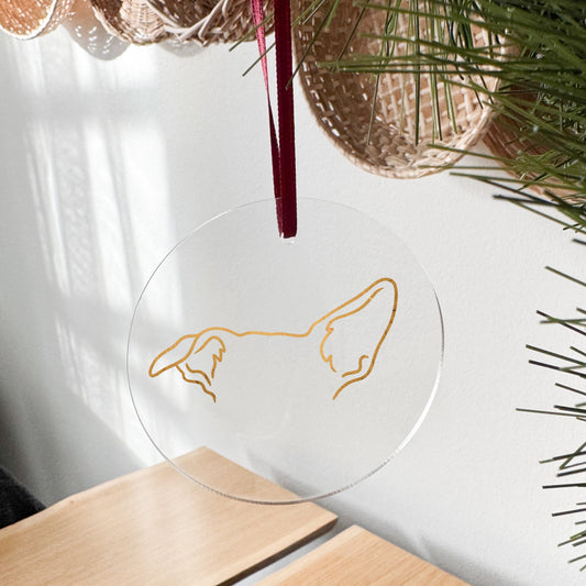 JOULUKORISTE kirkas ympyrä- custom korvakuvitus