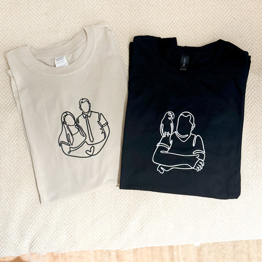 T-PAITA - custom one line kuvalla