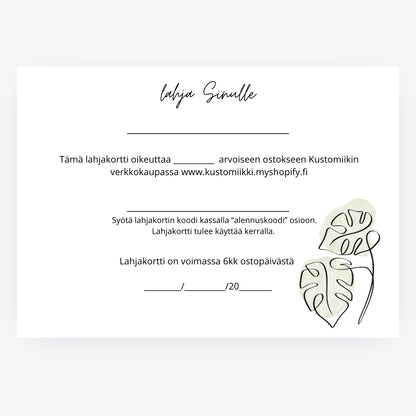 Digitaalinen lahjakortti