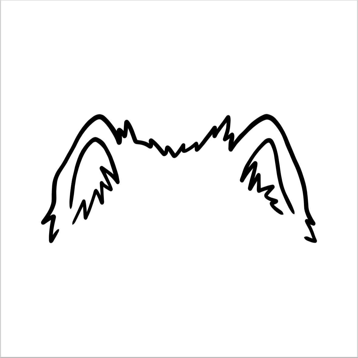 Digitaalinen kuvitus Kibon laserkaiverrukseen (lemmikin korvat)