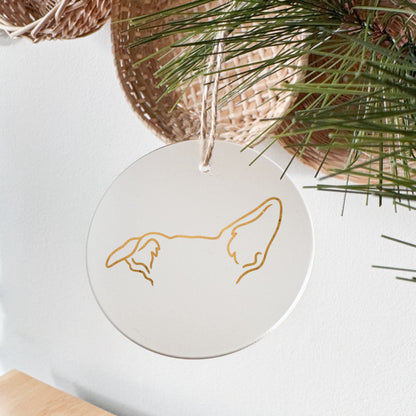 JOULUKORISTE huurteinen ympyrä- custom korvakuvitus