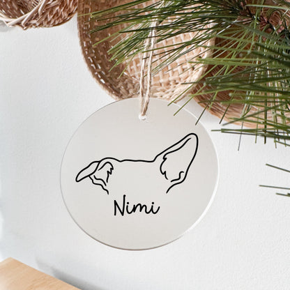 JOULUKORISTE huurteinen ympyrä- custom korvakuvitus